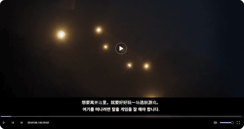 번역된 영상 스트리밍