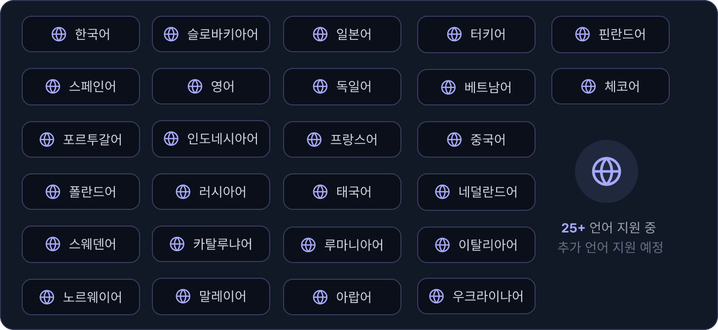 다국어 자막 번역 및 내보내기 기능