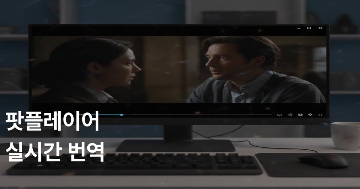 팟플레이어 실시간 번역 초고속 시간 단축 AI 자막 기술