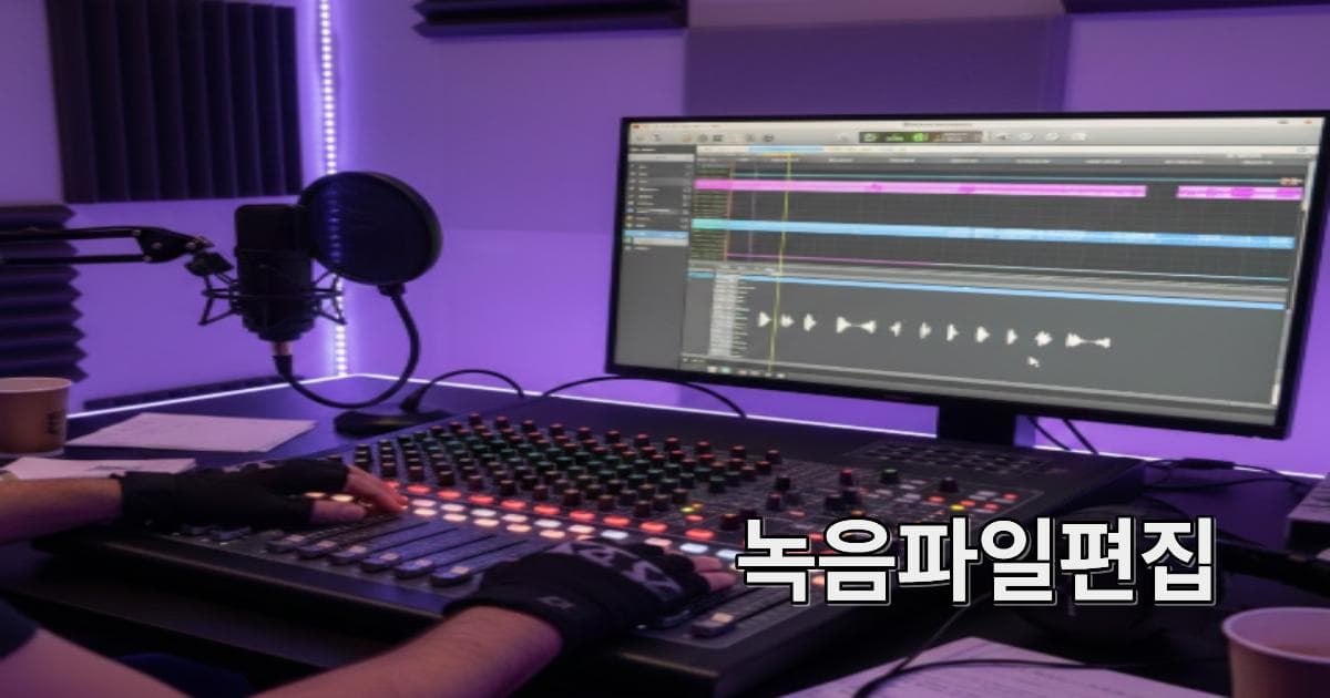 녹음파일편집 AI로 5분 안에 완성 노이즈 완벽 제거 팁 