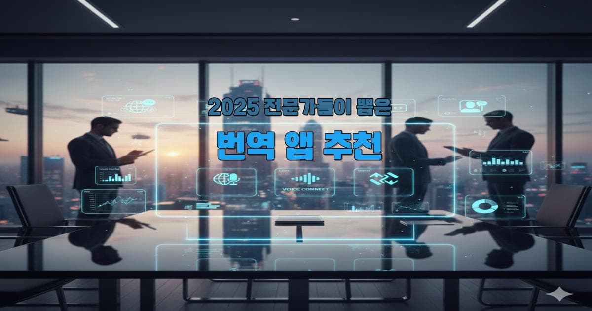 2025년 전문가들이 뽑은 베스트 번역 앱 추천 